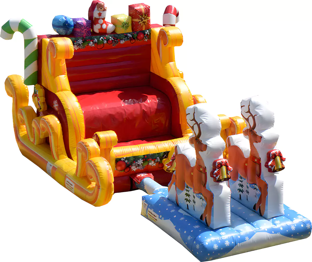 Santa Sleigh with Reindeer Holiday 2