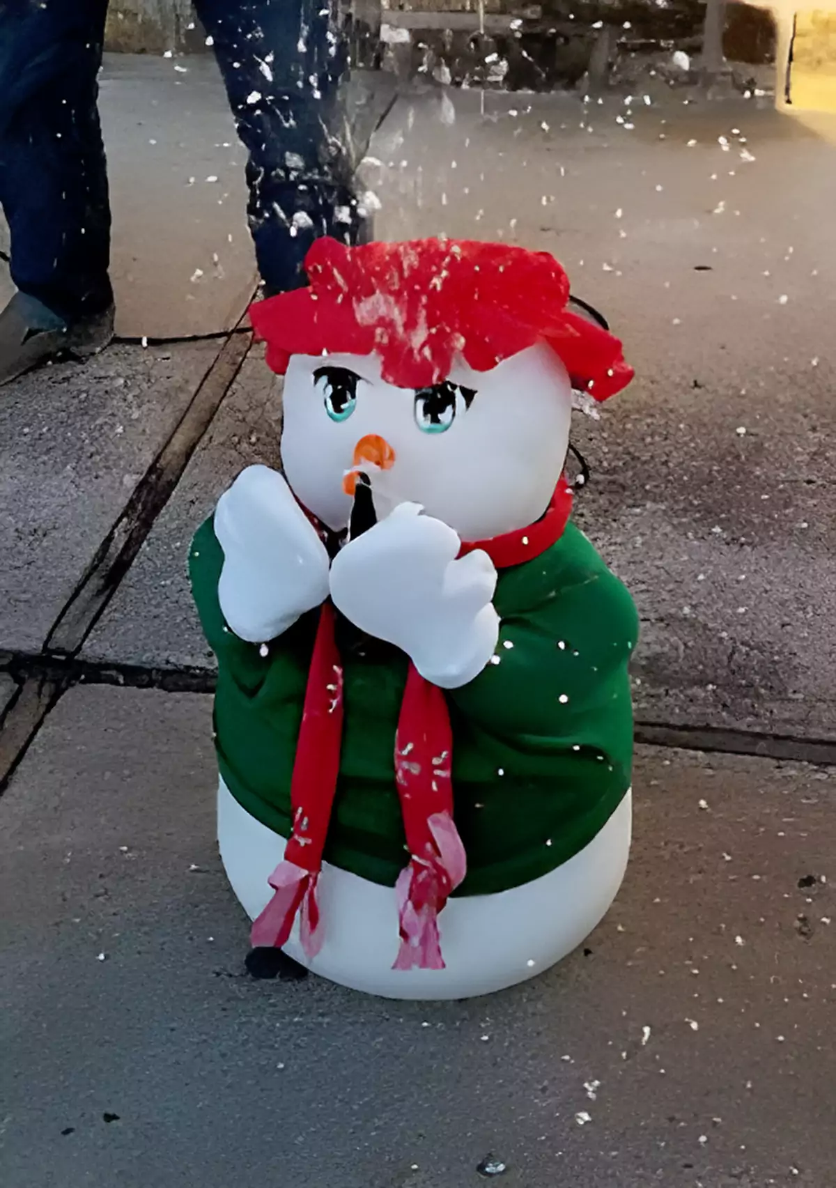 Snow Woman Blowing Snow Holiday