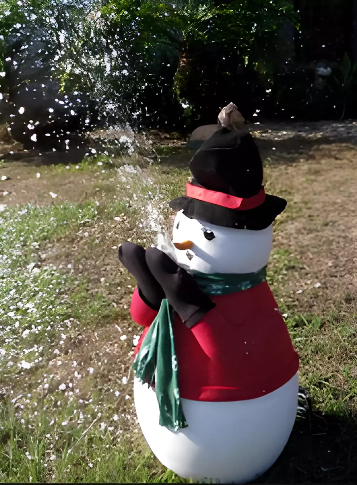 Snowman Blowing Snow Holiday