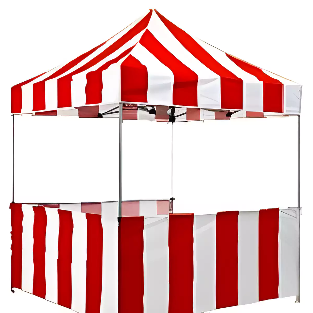 Tent Skirting 8x8 Red-White Striped Carnival Tent Support Items